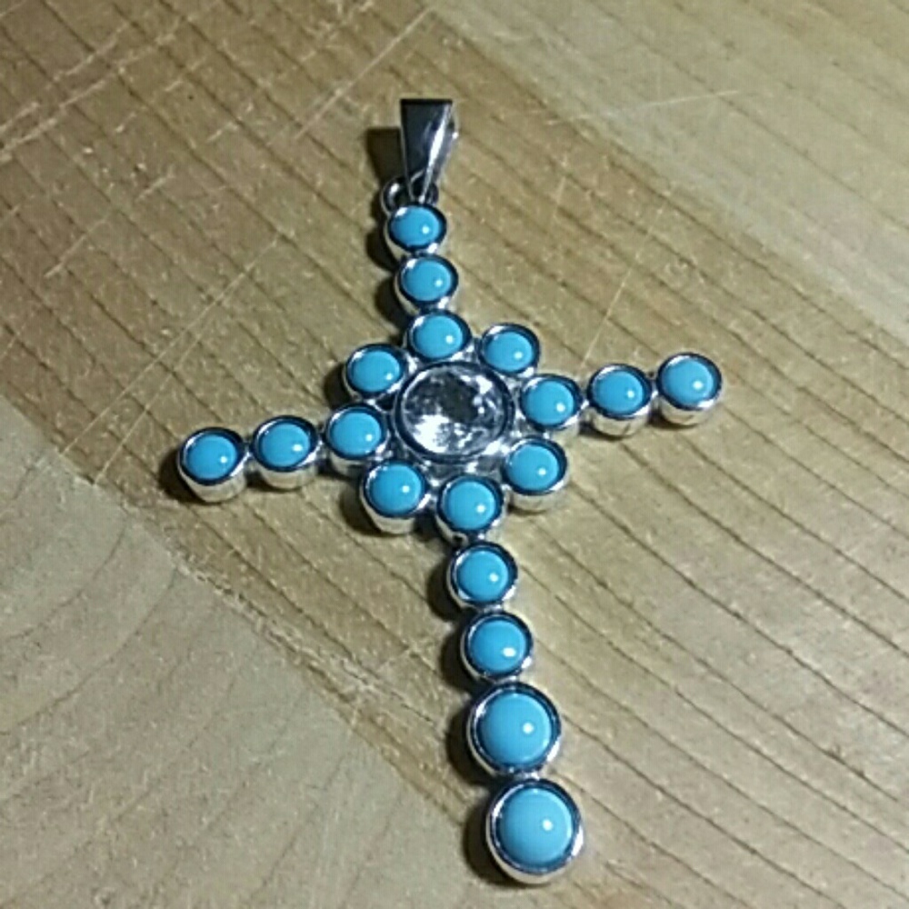 Sleeping beauty Gemstone  Cross